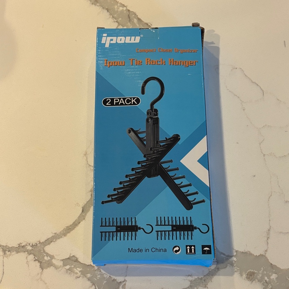 NWT - Ipow Tie Rack Hanger 2 Pack